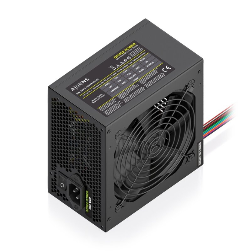 FUENTE ALIMENTACION AISENS ATX 500W OEM NEGRA