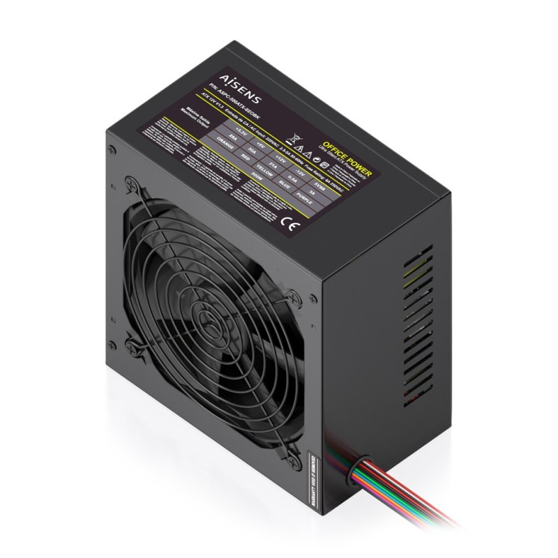 FUENTE ALIMENTACION AISENS ATX 500W OEM NEGRA