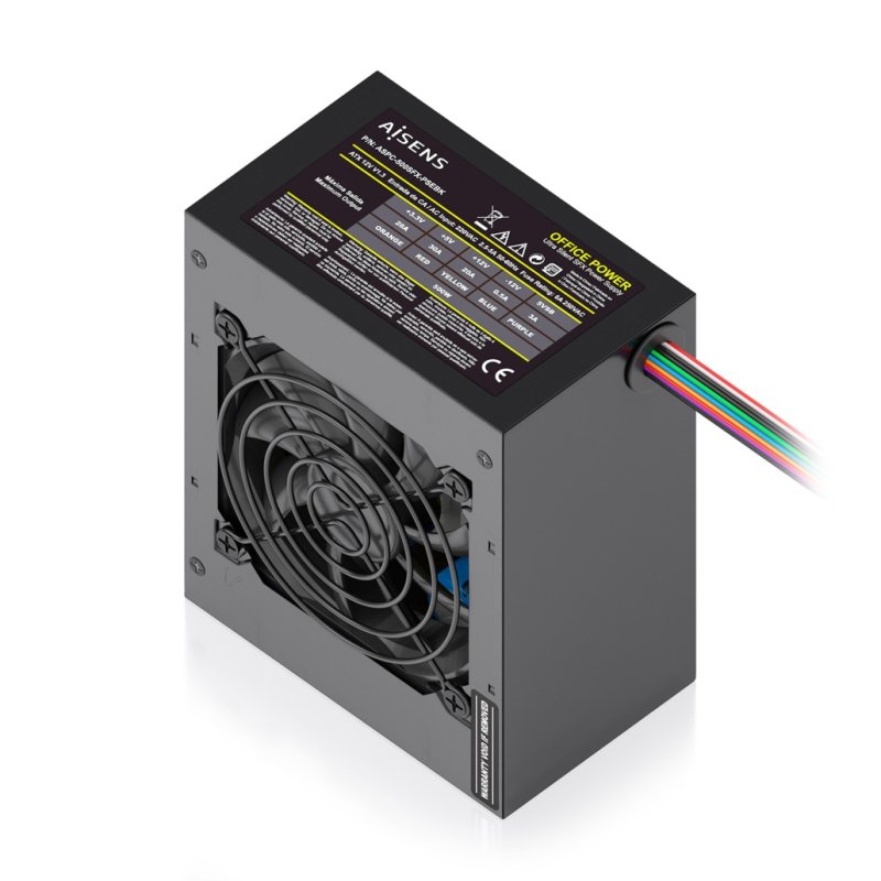 AISENS ASPC-500SFX-PSEBK unité d'alimentation d'énergie 500 W 20 4 pin ATX SFX Noir