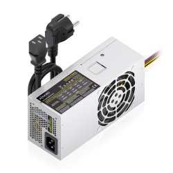 FUENTE ALIMENTACION AISENS TFX 500W CABLE ALIMENTACION OEM PLATA