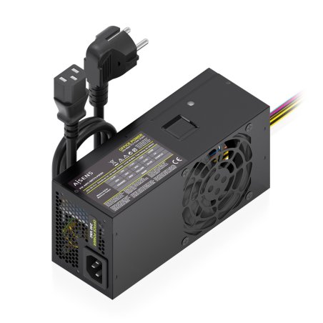 FUENTE ALIMENTACION AISENS TFX 500W CABLE ALIMENTACION OEM NEGRA