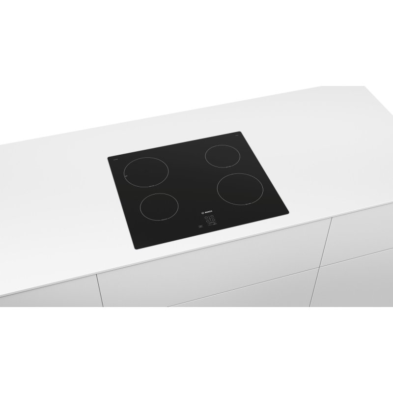 Bosch Serie 2 PUG61RAA5E plaque Noir Intégré 60 cm Plaque avec zone à induction 4 zone(s)