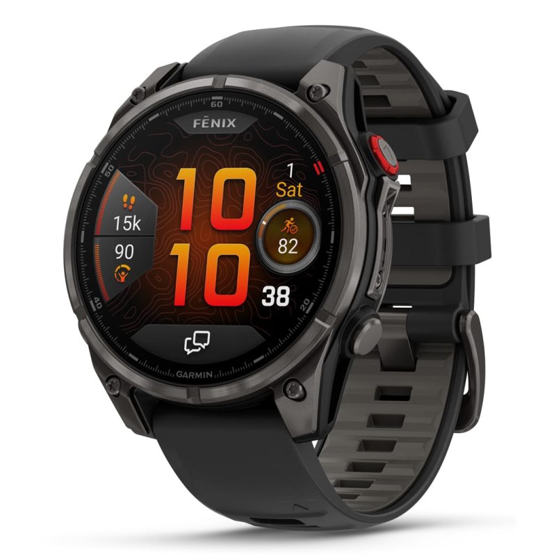 Garmin fēnix 8 Pro 3,56 cm (1.4") AMOLED 47 mm Numérique 454 x 454 pixels Écran tactile Gris Wifi GPS (satellite)