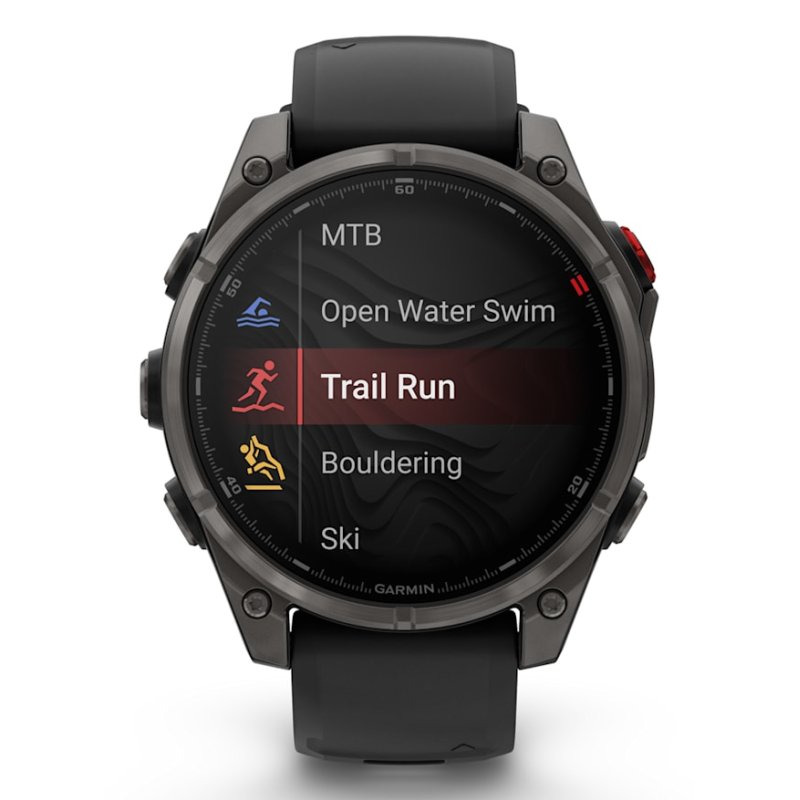 Garmin fēnix 8 Pro 3.56 cm (1.4") AMOLED 47 mm Digital 454 x 454 pixels Touchscreen Grey Wi-Fi GPS (satellite)
