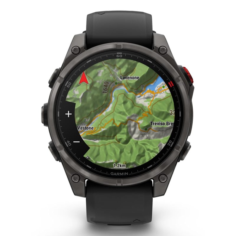Garmin fēnix 8 Pro 3.56 cm (1.4") AMOLED 47 mm Digital 454 x 454 pixels Touchscreen Grey Wi-Fi GPS (satellite)