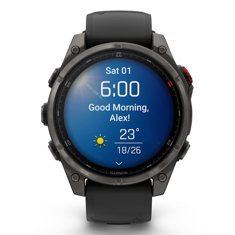 Garmin fēnix 8 Pro 3,56 cm (1.4") AMOLED 47 mm Numérique 454 x 454 pixels Écran tactile Gris Wifi GPS (satellite)
