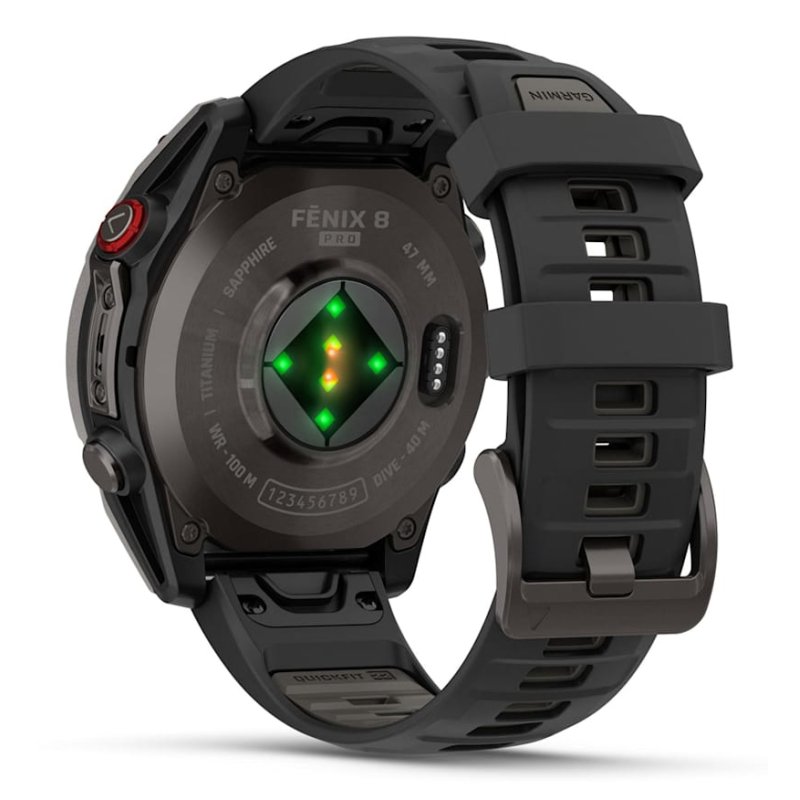 Garmin fēnix 8 Pro 3.56 cm (1.4") AMOLED 47 mm Digital 454 x 454 pixels Touchscreen Grey Wi-Fi GPS (satellite)