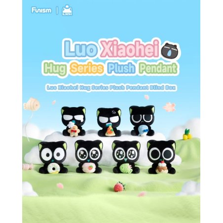 Luo Xiaohei Hug Series Plush Keyring Blind Box Display (6)