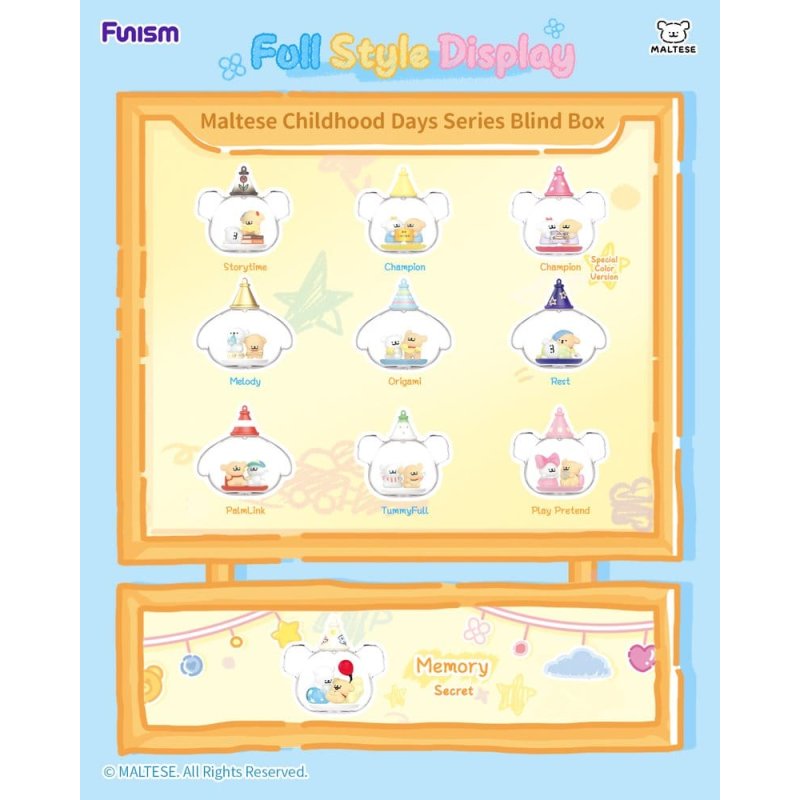 Maltese Childhood Days Series Mini Figure Blind Box Display (8)