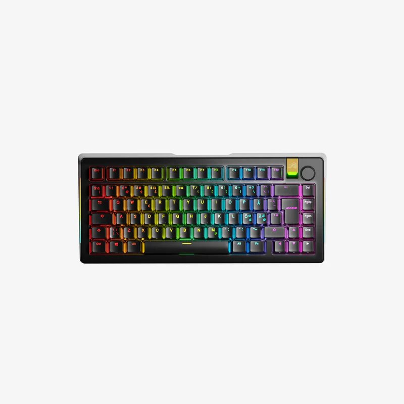 Glorious Gaming GLO-KB-GMMK3-PRO-75-PB-HE-WL-BLK-ND keyboard USB Bluetooth QWERTY Nordic Black