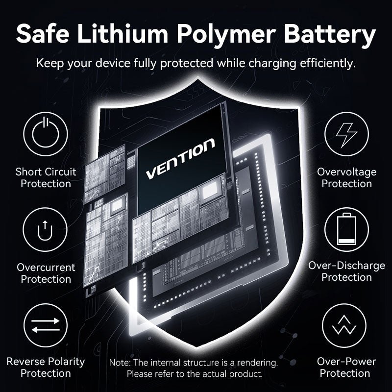 Vention FKHH0 power bank 10000 mAh Black
