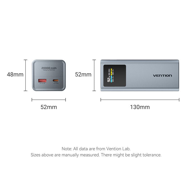Vention 20000mAh Power Bank 100W