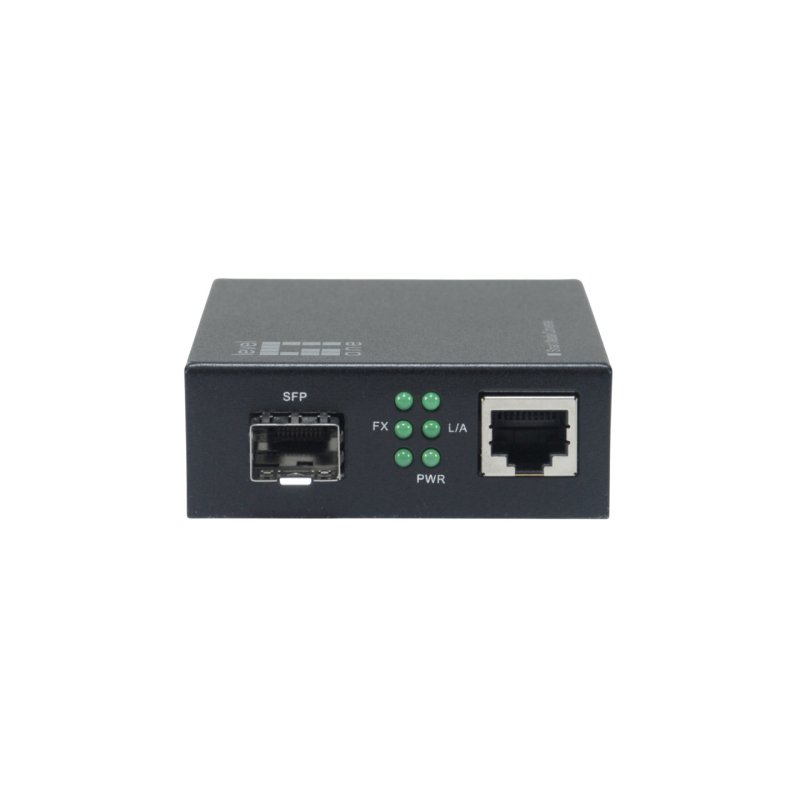 LevelOne GVM-2000 convertisseur de support réseau 1000 Mbit/s Noir