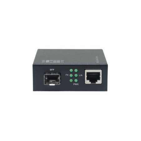 LevelOne Smart Gigabit RJ45-SFP Media Converter, Compatible with 19-inch rack-mountable chassis