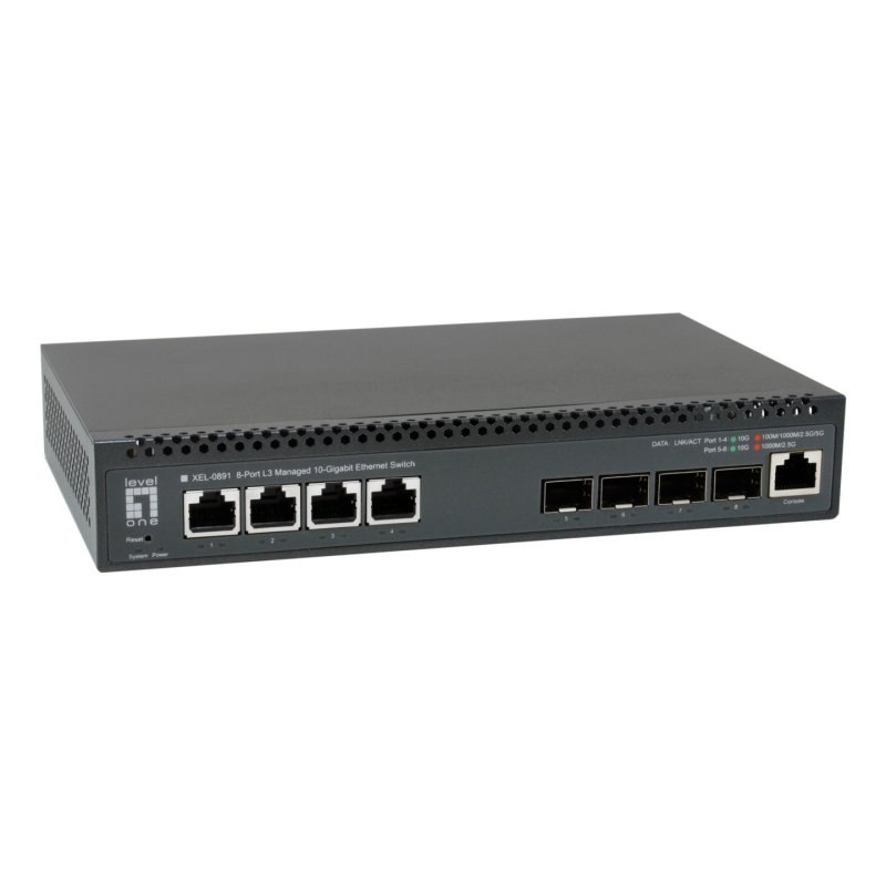 Switch 4x10GE/4x10GSFP 19" Managed L3