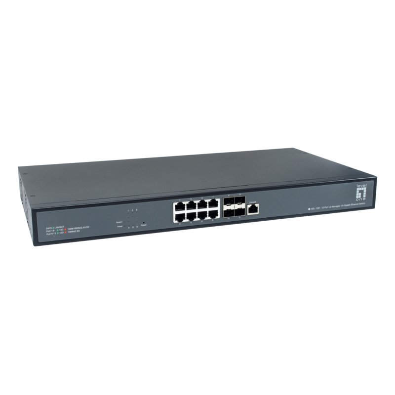 Switch 8x10GE/4x10GSFP 19" Managed L3