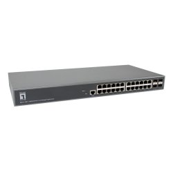LevelOne GTL-2885 commutateur réseau Géré L3 Gigabit Ethernet (10/100/1000) Gris