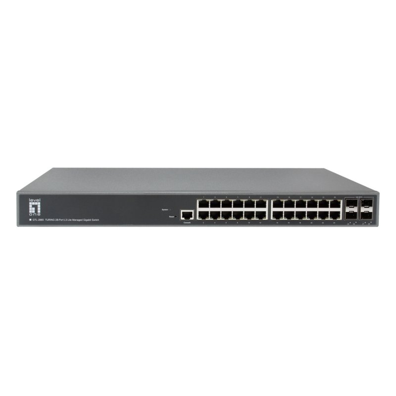 Switch 24xGE/4x10GSFP TURING 19" Managed L3