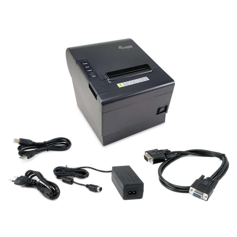 Equip 80mm Thermal POS Receipt Printer with Auto Cutter, USB/Ethernet/Serial/Cash Drawer connection