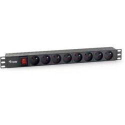 Equip 19" Steckdosenleiste 8xNFC 61-314 FR Switch-St.90°Pla