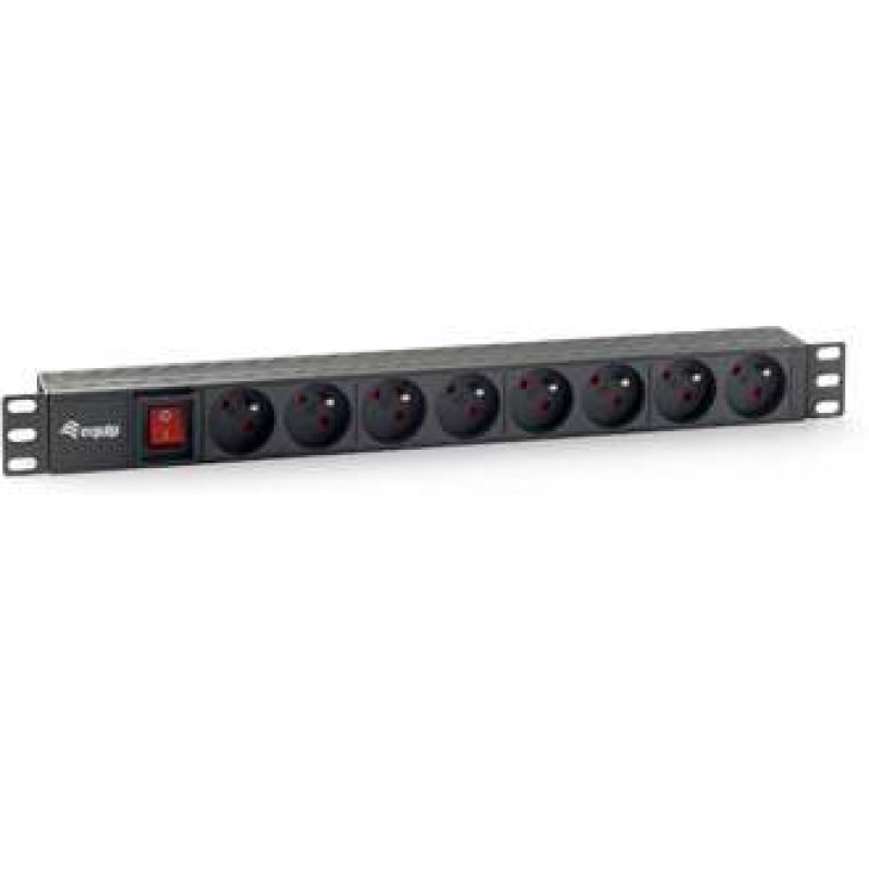 Equip 19" Steckdosenleiste 8xNFC 61-314 FR Switch-St.90°Pla