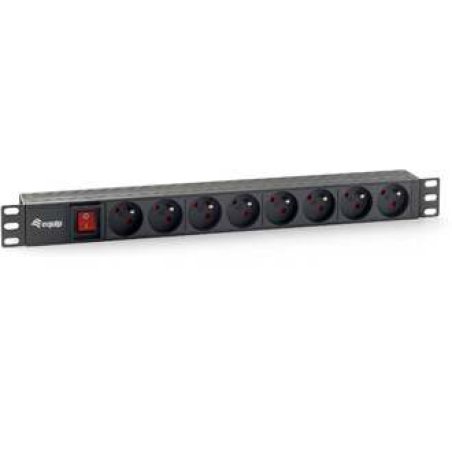 Equip 19" Steckdosenleiste 8xNFC 61-314 FR Switch-St.90°Pla