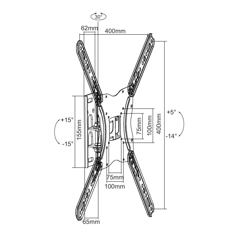 Equip 13"-55" Articulating TV Wall Mount Bracket