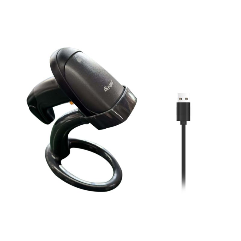 Equip 1D-Barcodescanner Laser Wireless/2.4GHz Halter schwarz
