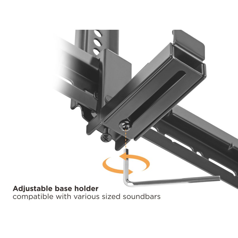 Equip Uni. Soundbar-Wandhalt. 800x400mm 15Kg schwarz lite Retail