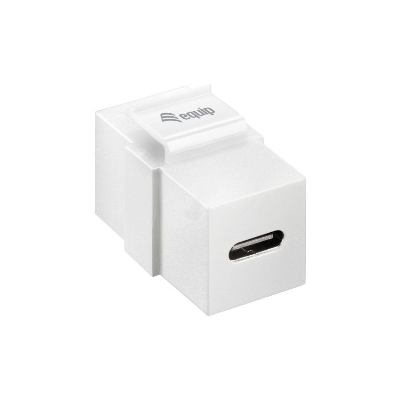 Equip USB 3.2 Gen2 USB-C Keystone Coupler, White