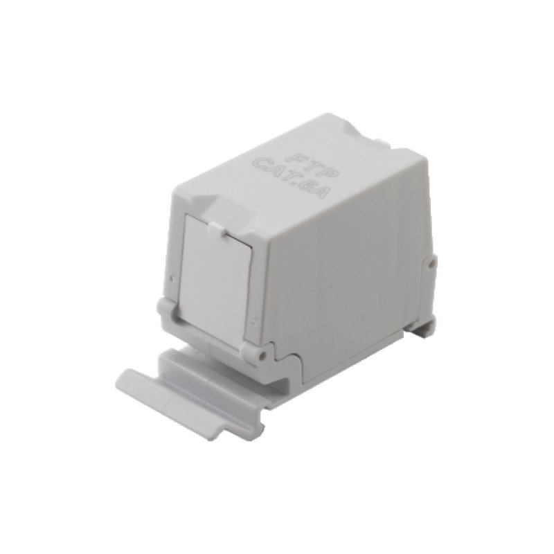 Equip Cat.6A DIN rail inline coupler, Shielded