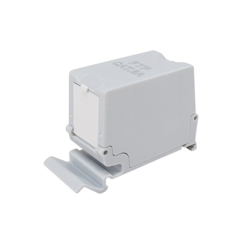 Equip Cat.6A DIN rail inline coupler, Shielded