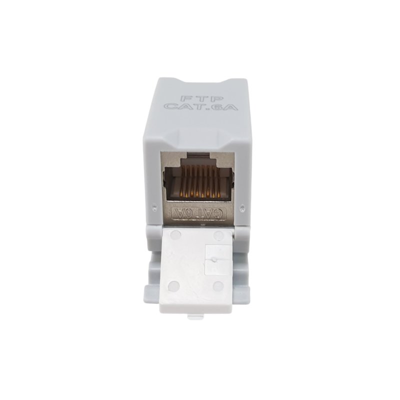 Equip Cat.6A DIN rail inline coupler, Shielded