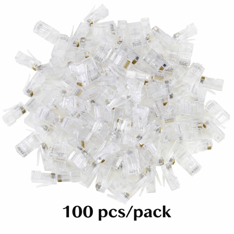 Equip Cat.6 RJ45 Pass Through Plug, 100pcs/Set