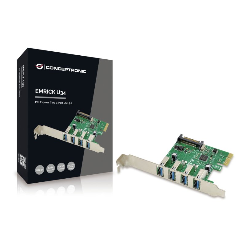 CONCEPTRONIC 1xPCIe2.0 Card 4xUSB-A3.0 5Gbps