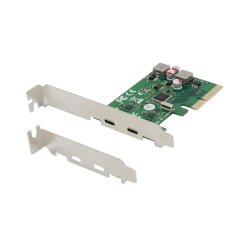 Conceptronic EMRICK 2-Port USB 3.2 Gen 2 Type-C PCIe Card, self-powered