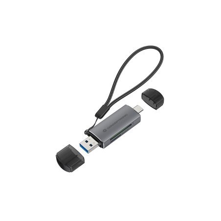 Conceptronic BIAN05G 2-in-1 USB 3.0 Dual Plug Card Reader, SD/MicroSD 3.0, UHS-I