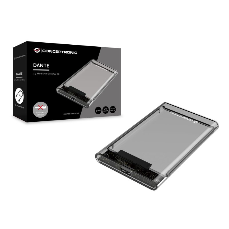 CONCEPTRONIC HDD Gehäuse 2.5"SATA HDD/SSD Micro-B 5Gbs tr