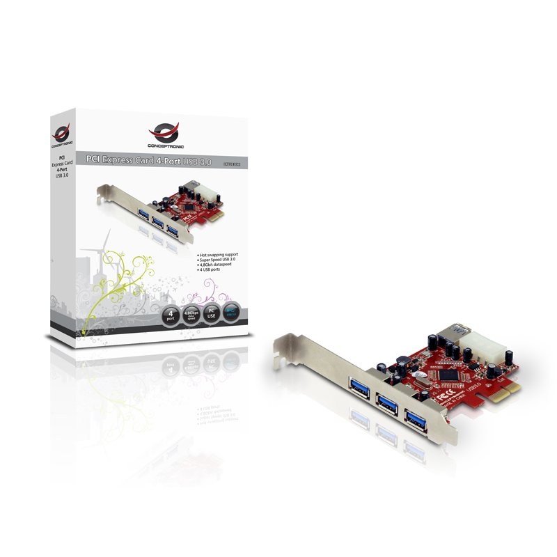 Conceptronic PCI Express Card 4-Port USB 3.0