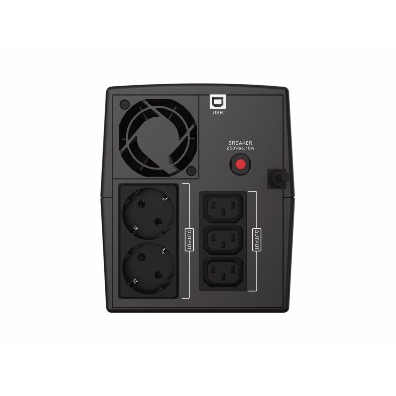 Conceptronic ZEUS08EM alimentation d'énergie non interruptible Interactivité de ligne 1,5 kVA 900 W 5 sortie(s) CA