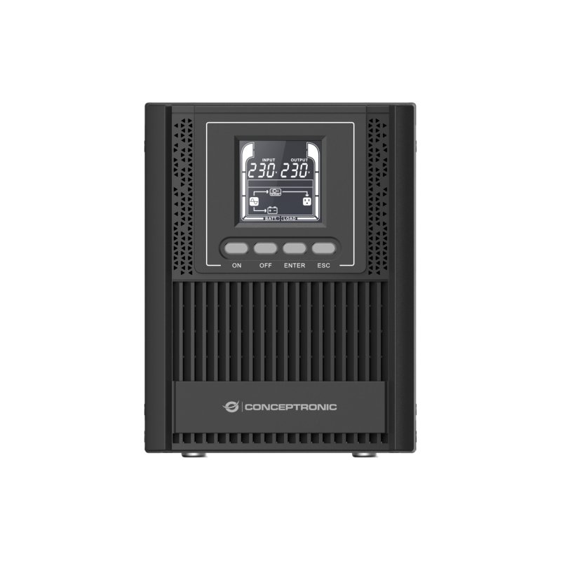 Conceptronic ZEUS52ES1K alimentation d'énergie non interruptible Double-conversion (en ligne) 1 kVA 900 W 3 sortie(s)