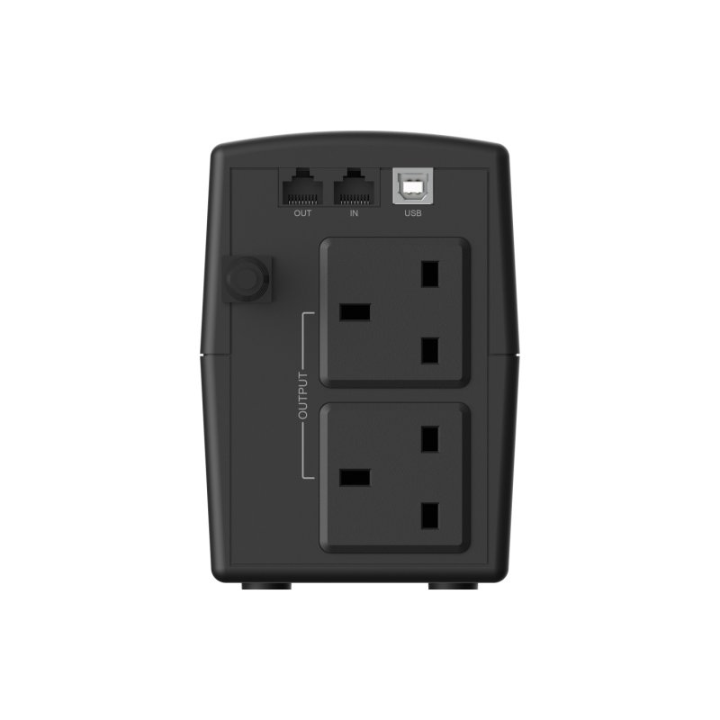 Conceptronic ZEUS01G 650VA 360W UPS, UK socket x 2, HID USB, RJ45 In/Out, AVR