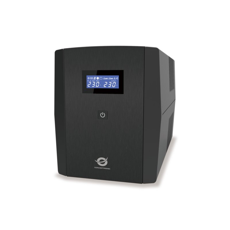 Conceptronic ZEUS04G 2200VA 1320W UPS, UK socket x 4, HID USB, RJ45 In/Out, AVR