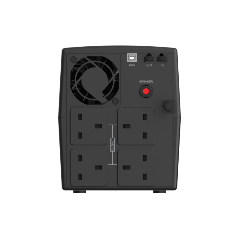 Conceptronic ZEUS04G 2200VA 1320W UPS, UK socket x 4, HID USB, RJ45 In/Out, AVR