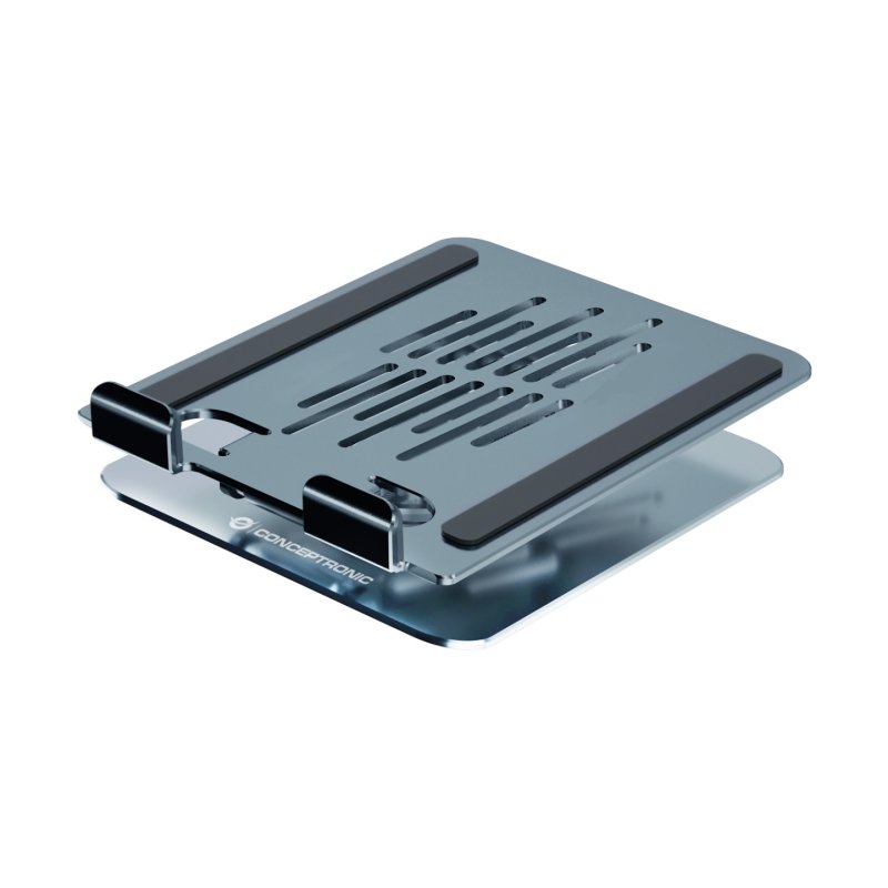 Conceptronic THANA09G Foldable Swivel Tablet Stand, 360° Rotating Base, Adjustable Height