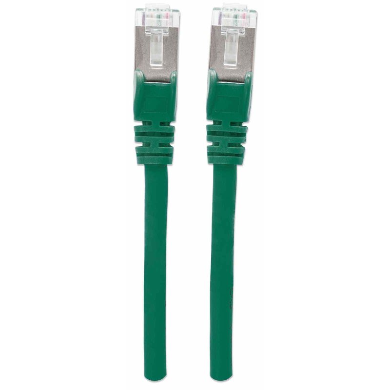 Intellinet Network Patch Cable, Cat7 Cable/Cat6A Plugs, 2m, Green, Copper, S/FTP, LSOH / LSZH, PVC, RJ45, Gold Plated