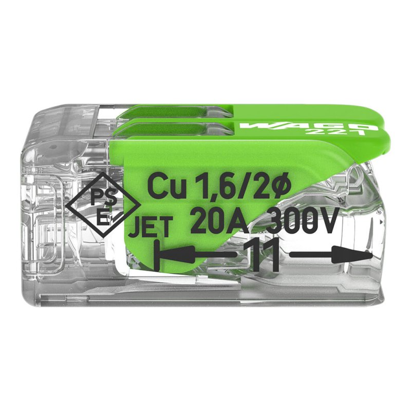 Wago 221-422 bornier Transparent