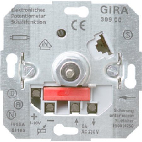GIRA 030900 dimmers Built-in Dimmer & switch Metallic