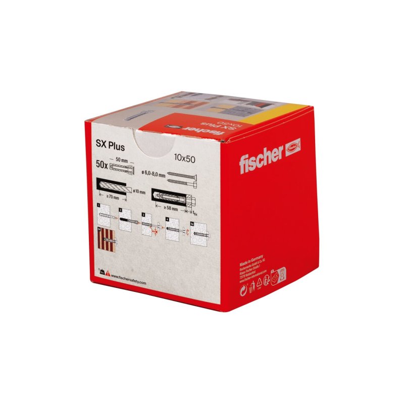 Fischer 568010 ancrage à vis et cheville murale 50 pièce(s) Ancre d'expansion 50 mm