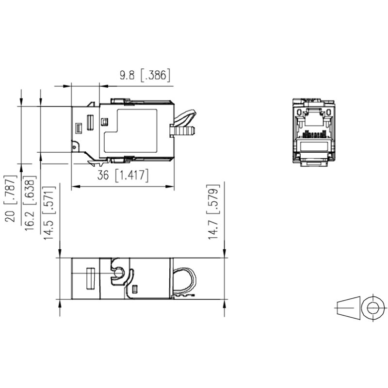 METZ CONNECT C6Amodul K 180 Jack Keystone (VPE 12)